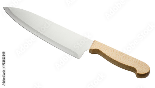 Canvas-taulu Isolated professional kitchen knife with a smooth light blade and an ergonomic w
