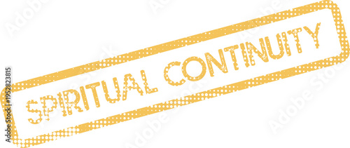 Profound Spiritual Continuity Message Stamped in Textured Orange Ink on a Brilliant Canvas