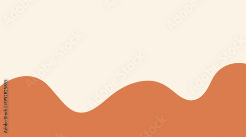 Minimal abstract wavy two-tone organic landscape background with smooth curves.