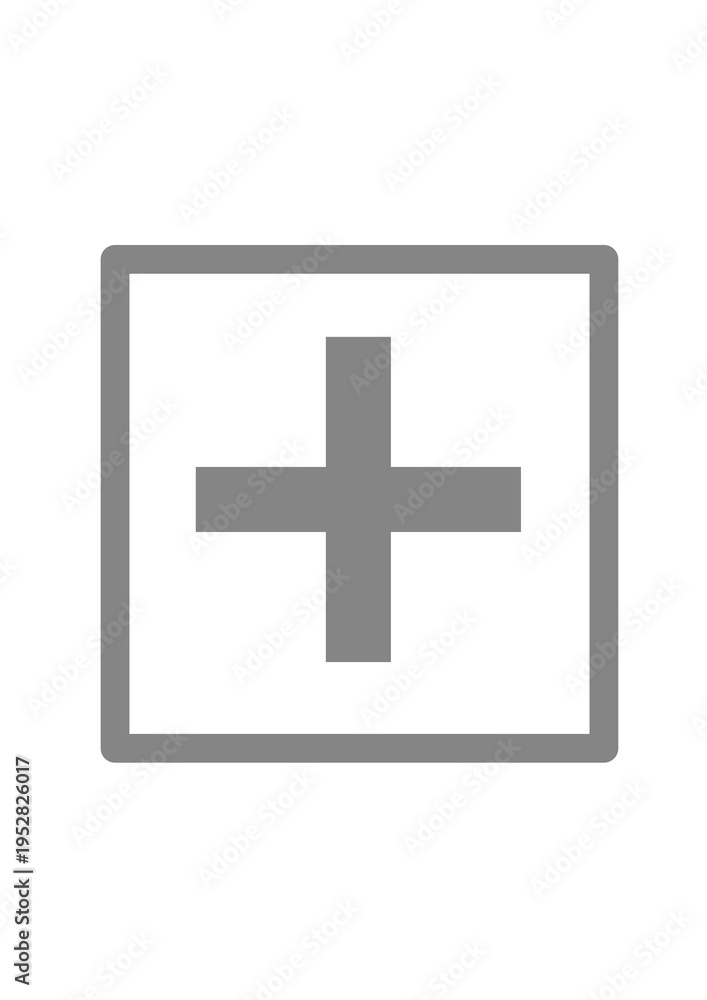Obraz premium Plus and minus vector icon on a white background