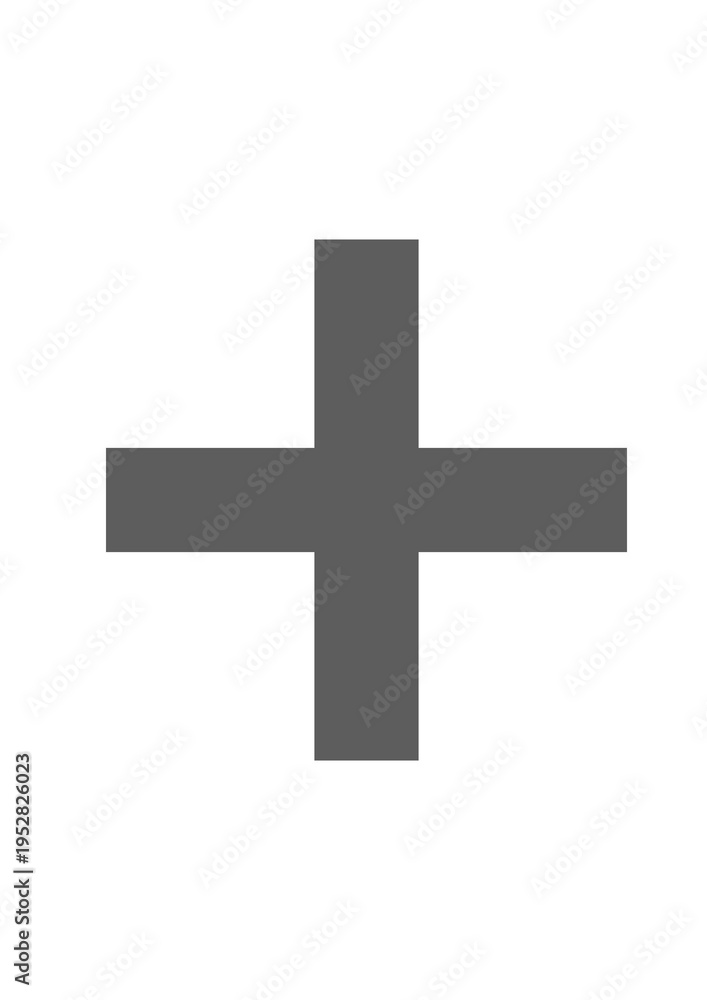 Fototapeta premium Plus and minus vector icon on a white background