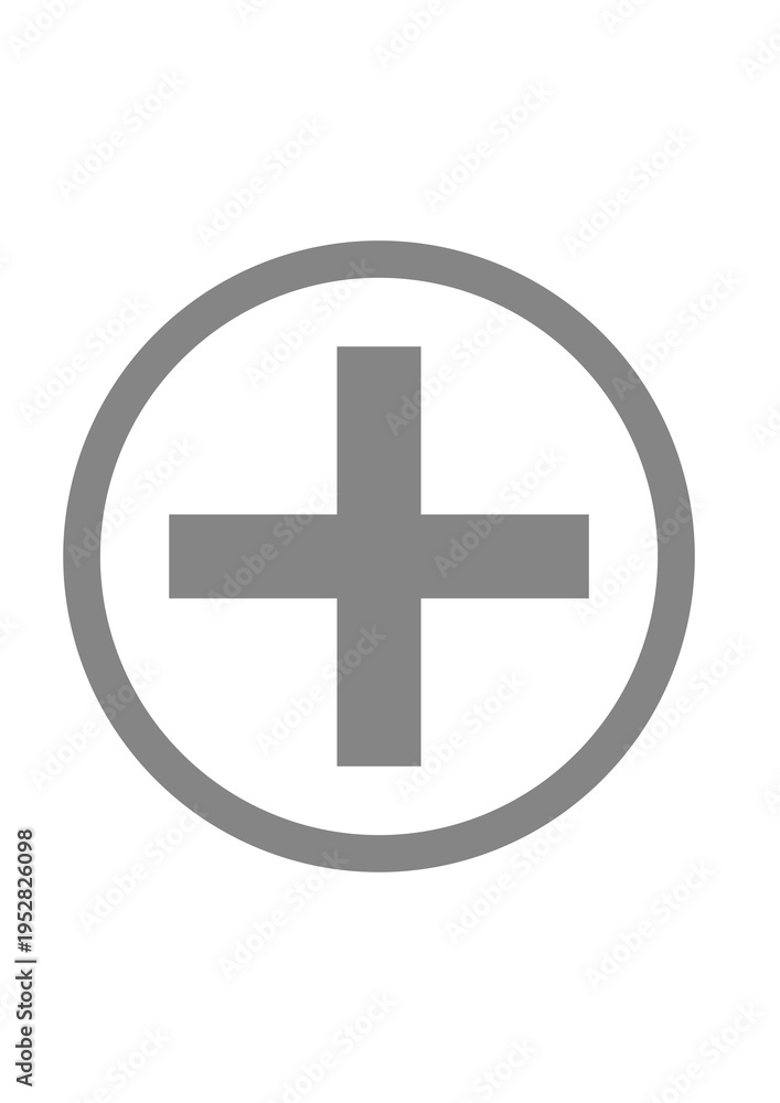 Obraz premium Plus and minus vector icon on a white background