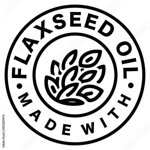 Made With Flaxseed Oil Round ...