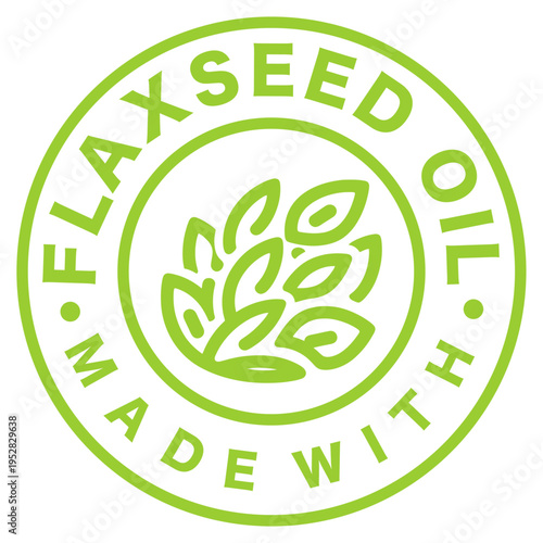 Made With Flaxseed Oil Round ...