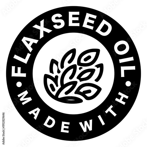 Made With Flaxseed Oil Round ...