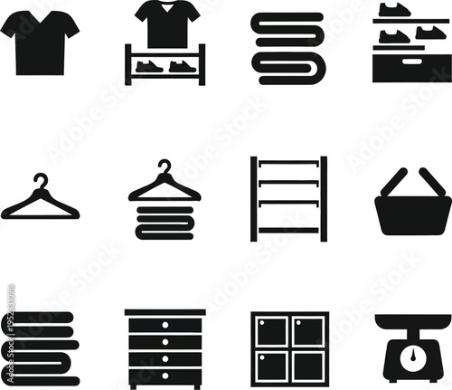 Black of clothing storage and organization t shirt shoe rack folded towels shoe shelf hanger folded clothes shelf unit shopping basket dresser storage cubes scale black and white