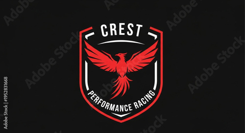 Crest Performance Racing Logo with Red Phoenix Emblem.