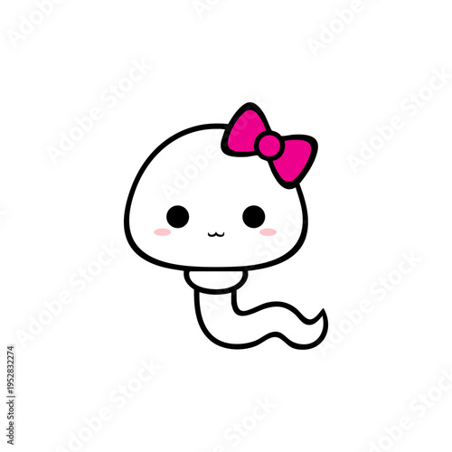 Cute MRS Sperm with Love vector Illustration