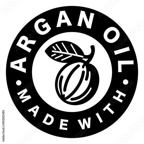 Made With Argan Oil Round Lab...