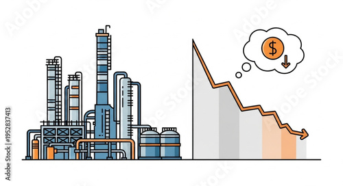 Economic Downturn Impacting Industrial Production and Financial Losses.