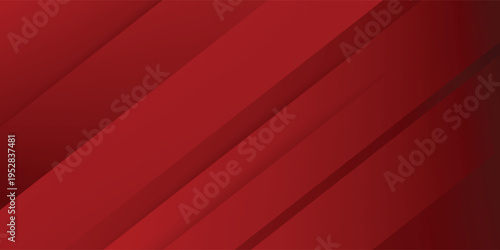 Abstract Red Geometric Background with Diagonal Shapes and Layers. Modern creative trendy design in vector illustration