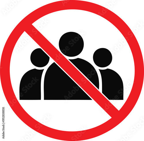 No people allowed sign