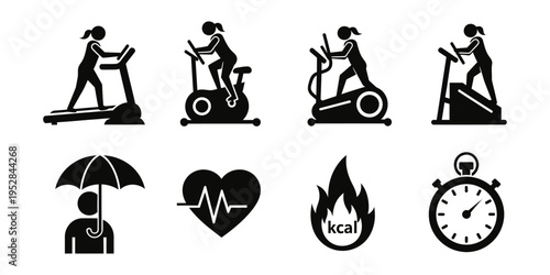 Fitness and exercise icons