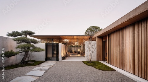 Minimalist Japanese Courtyard House Architecture