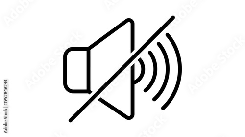 No Sound Mute Speaker Icon Symbol.