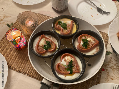 Foie gras, saucisse et oeuf ! Un délice !