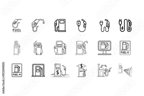 Comprehensive Fueling Station Equipment Symbols and Signage.