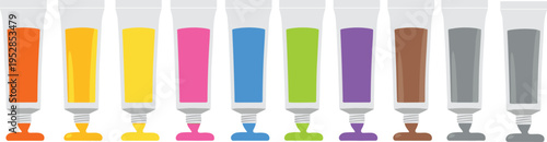 Symmetrical tree of life vector illustration with multicolored leaves and deep roots for wellness and family heritage branding