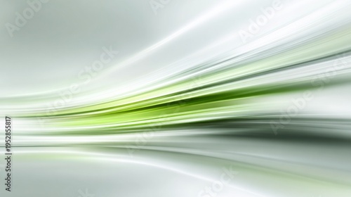 Bright luminous streaks of pale green and white flow across a dynamic abstract background