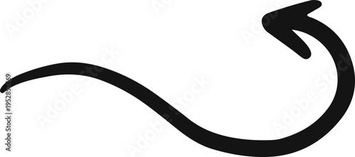 Arrow doodle scribble drawing element