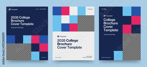 Brochure Report Cover Template for Prospectus Front Pages in High School, College & University Theme
