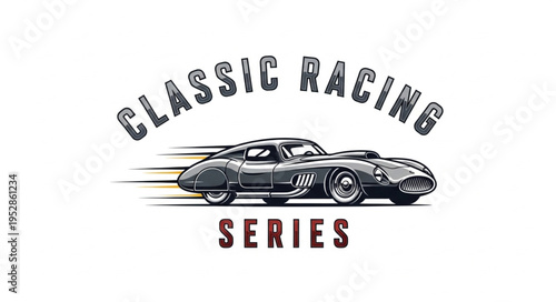 Classic Racing Series - Vintage Car Illustration for Automotive Enthusiasts.