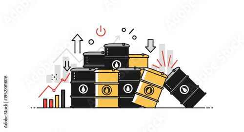 Oil Price Fluctuation - A Visual Representation of Market Dynamics.