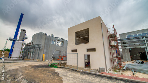 Wallpaper Mural Early Construction Phase with Workers and Equipment on Site Torontodigital.ca