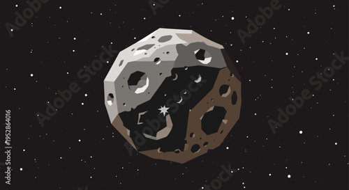 Asteroid in deep space exploration 1.