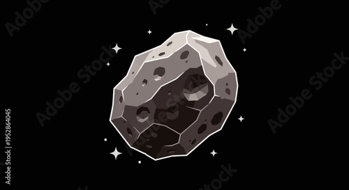 Asteroid in deep space exploration.