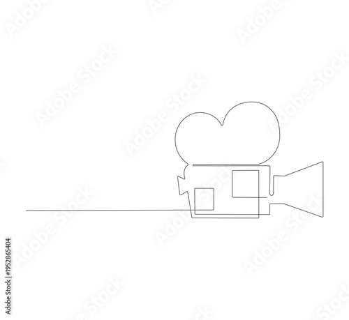 continuous line drawing of professional camera. Continuous one line drawing of camera vector illustrator,Continuous One Line Drawing Photography Icon. Single Line Vector Illustration can be edited
