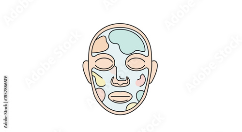 Cosmetic Face Mask Application: Skin Care Routine, Beauty Treatment Concept