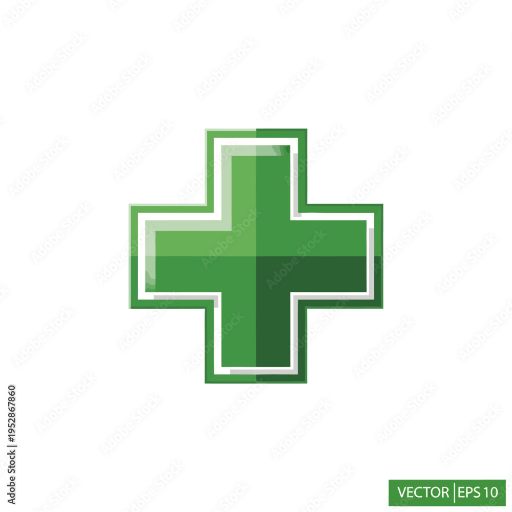 Obraz premium green cross