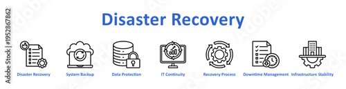 Disaster Recovery Banner and Collection Web Icon