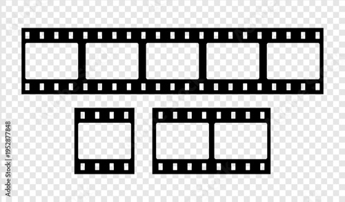 Film Strip Vector Transparent background - Editable Filmstrip for Handmade Instant Album for Hobby or Fun at DIY at Home