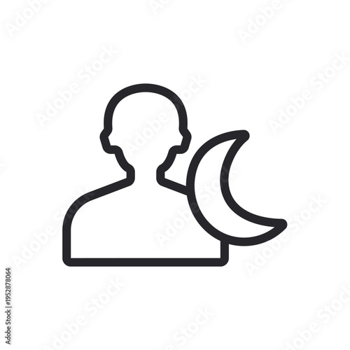 insomnia icons  outline and Flat Style,transparent background