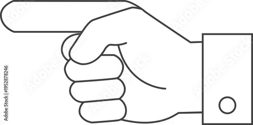 검지로 방향을 가르키는 손모양