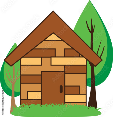 숲속에 있는 오두막집