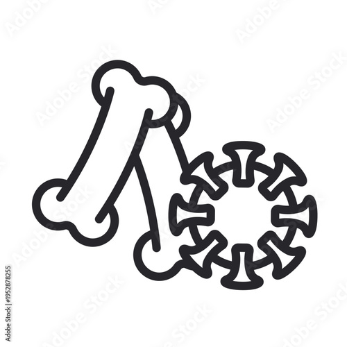 multiple myeloma icons  outline and Flat Style,transparent background