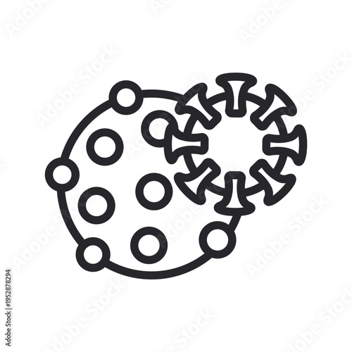 leukemia icons outline and Flat Style,transparent backgroun