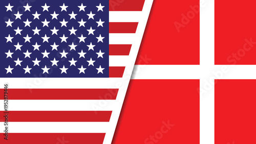 The flags of the United States and Denmark displayed side by side in a symbol of international friendship and cooperation.
