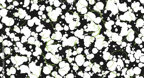 Black and white bubble texture.