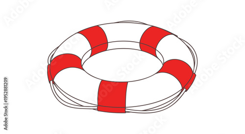Vector lifebuoy, life ring, rescue buoy illustration