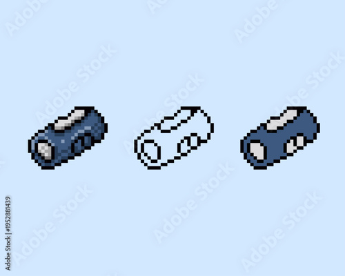 Pixel Art Futuristic Tech Tube Sprites. Perfect for laboratory environment decorations, scifi crafting components, or quest specific laboratory samples
