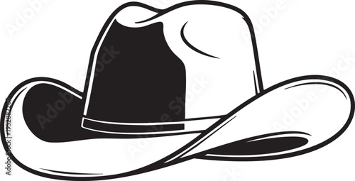 Classic Western Cowboy Hat Vector Illustration