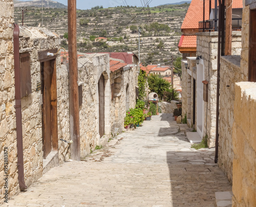 Traditional Stone Streets of Lofou Village, Cyprus