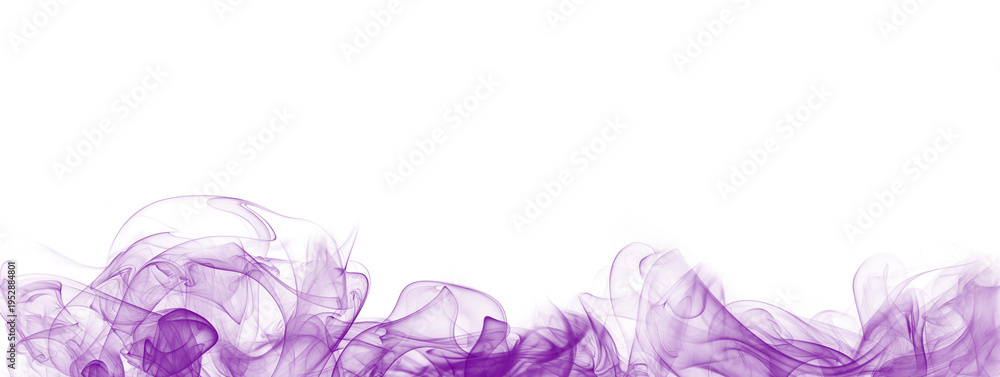 Obraz premium Purple smoke swirl effect png transparent background for neon abstract background, colorful vapor overlay design element 