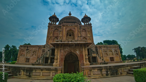 13.10.2025 Allahabad Uttar Pradesh India still picture clicked of sandstone mausoleums representing an exquisite example of Mughal architecture built among the garden in the famous Khushro Bagh 