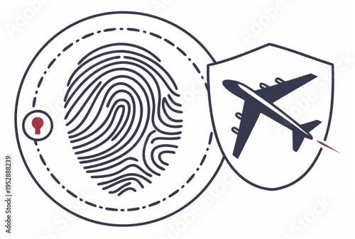 Fingerprint and airplane shield for secure travel