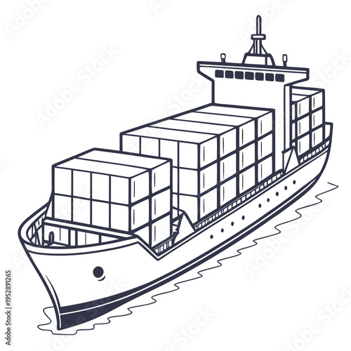A cargo ship with containers on deck